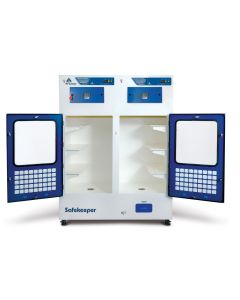 SAFEKEEPER® Forensic Evidence Drying Cabinet, Two Chambers, Freestanding Version, Standard Height, 60" / 1500mm nominal width, 115V 60Hz